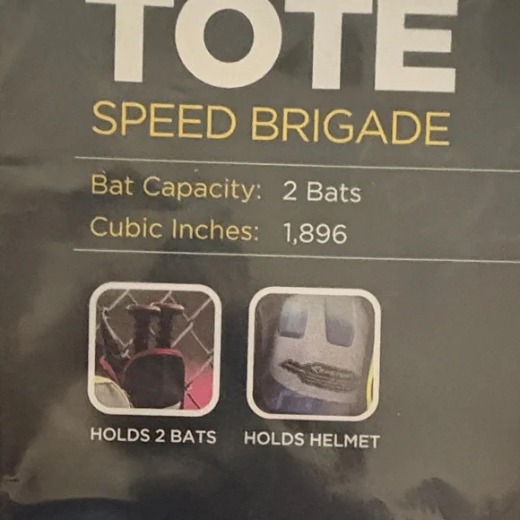 Easton Tote Speed Brigade Baseball Bag in Black and Red - Picture 2 of 2